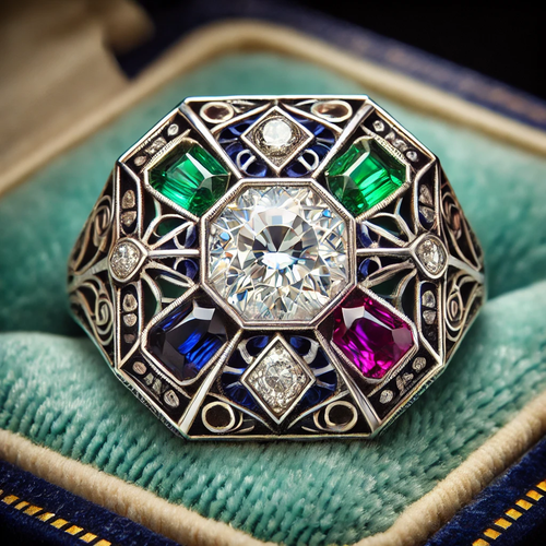 Charm of Art Deco Rings