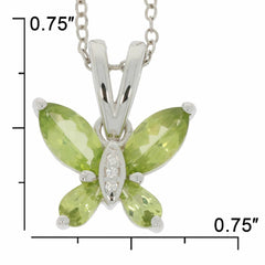 Sterling Silver Semi Mount Pendant Setting MQ 8X4mm PE 5x3mm Butterfly - Syzjewelry