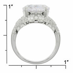 Sterling Silver Semi Mount Ring Setting OV 16X12mm White Topaz - Syzjewelry