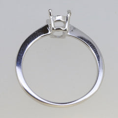 Sterling Silver Semi Mount Ring Setting OV 7X5mm White Topaz - Syzjewelry