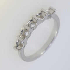 Sterling Silver Semi Mount Ring Setting RD 4x4mm White Topaz - Syzjewelry