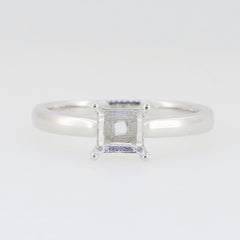 Sterling Silver Semi Mount Ring Setting Princess 5.5mm SQ 5x5mm 16693 - Syzjewelry