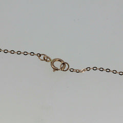 9K Rose Gold Enlongated Cable Chain18 Inch Spring Clasp - Syzjewelry