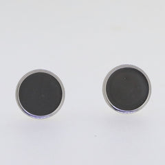 Sterling Silver Semi Mount Earrings Setting Cab Round RD 6x6 8x8 10x10mm Stud - Syzjewelry