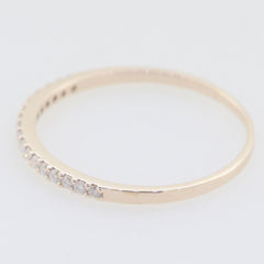 Delicate 10K Rose Gold Moissanite Band Ring SR001B-2 - Syzjewelry