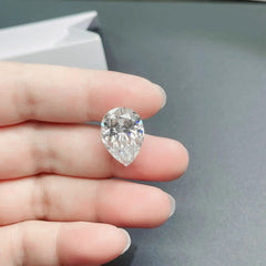 6 Carat Pear Cut PE 14x10mm Loose Moissanite Stone D Color VVS - Syzjewelry