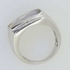 14K White Gold Semi Mount Ring Setting Cushion CU 15X11mm Cabochon DK20263R14KW - Syzjewelry