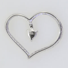 Sterling Silver Semi Mount Pendant Setting Heart HT 5x5mm Love White Topaz - Syzjewelry