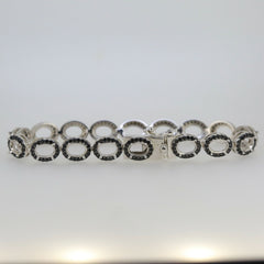 Sterling Silver Semi Mount Tennis Bracelet Setting Oval OV 8x6mm 7.5" Spinel