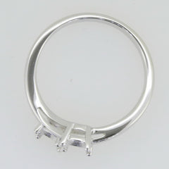 14K White Gold Semi Mount Ring Setting Round RD 5.0mm GTL20320R14K - Syzjewelry