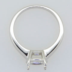 Sterling Silver Semi Mount Ring Setting Round RD 8x8mm White Topaz - Syzjewelry