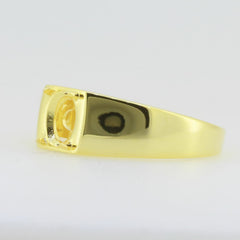 Men's 10K Yellow GoldSemi Mount Ring Setting Oval OV 8X6mm - Syzjewelry