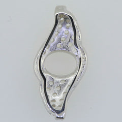 Sterling Silver Semi Mount Pendant Setting Oval OV 8X6mm Topaz PJC2677 - Syzjewelry