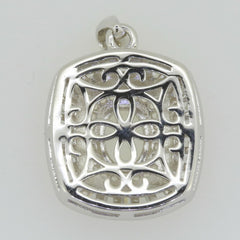 Sterling Silver Semi Mount Pendant Setting Oval OV 8X6mm White Topaz - Syzjewelry