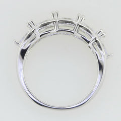 14K White Gold Semi Mount Ring Setting Cushion CU 6x6mm PJC15082R14KW - Syzjewelry