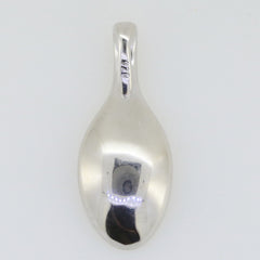 Sterling Silver Semi Mount Pendant Setting Cabocho Oval OV 14x10mm Tea Spoon - Syzjewelry