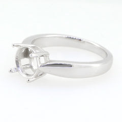 Sterling Silver Semi Mount Ring Setting Round RD 8x8mm White Topaz PJC4624R - Syzjewelry