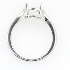 14K White Gold Semi Mount Ring Setting Round RD 8x8mm Solitaire - Syzjewelry