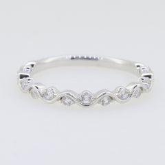 Sterling Silver Half Etnerity Band Rinng White Topaz White Topaz P0021PJC204 - Syzjewelry