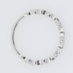 Sterling Silver Half Etnerity Band Rinng White Topaz White Topaz P0021PJC204 - Syzjewelry