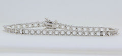 Sterling Silver Semi Mount Tennis Bracelet Setting Round RD 4x4mm 7.5 inch - Syzjewelry