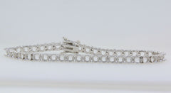 Sterling Silver Semi Mount Tennis Bracelet Setting Round RD 4x4mm 7.5 inch - Syzjewelry