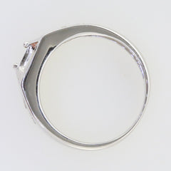 Men's Sterling Silver Semi Mount Ring Setting Round RD 5x5mm Ring - Syzjewelry