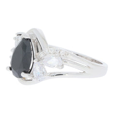 Sterling Silver Semi Mount Ring Setting Pear PE 10X7mm White Topaz - Syzjewelry