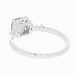 Sterling Silver Semi Mount Ring Setting Cushion CU 7X7mm White Topaz - Syzjewelry