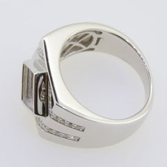 Sterling Silver Semi Mount Ring Setting Princess SQ 7x7mm Men's Ring - Syzjewelry