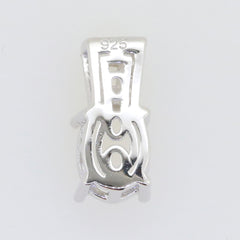 Sterling Silver Semi Mount Pendant Setting Oval OV 8X6mm PJC2157P - Syzjewelry