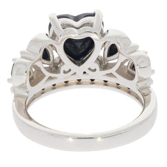 Sterling Silver Semi Mount Ring Setting Heart HT 8X8mm - Syzjewelry