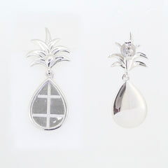 Sterling Silver Semi Mount Earrings Setting Pear PE 14X10mm Pineapple - Syzjewelry