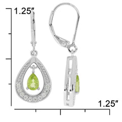 Sterling Silver Semi Mount Earrings Setting Pear PE 6x4mm Drop Dangle - Syzjewelry