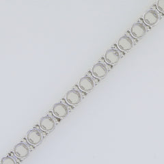 Sterling Silver Semi Mount Tennis Bracelet Setting Round RD 3x3mm 7 Inch - Syzjewelry