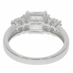 Sterling Silver Semi Mount Ring Setting Asscher SQ 7X7mm White Topaz size 9 - Syzjewelry