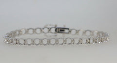 Sterling Silver Semi Mount Tennis Bracelet Setting RD 5x5mm 8 inch - Syzjewelry