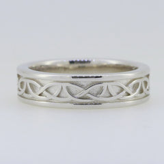 Sterling Silver 5 mm Claddagh Band Celtic Knot Ring - Syzjewelry