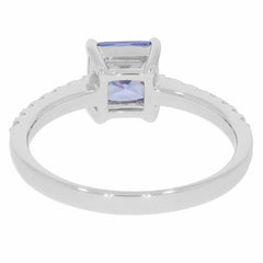 Sterling Silver Semi Mount Ring Setting SQ 6.5X6.5mm White Topaz sz 6.5 - Syzjewelry