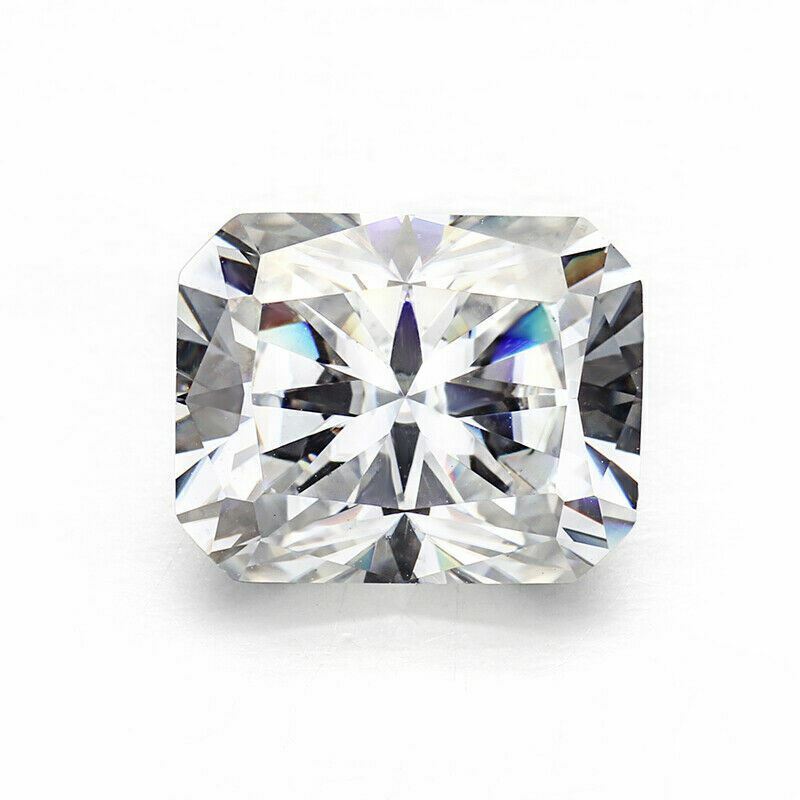 4 Carat Radiant 10x8mm Loose Moissanite Stone White D Color VVS1 Certificate - Syzjewelry