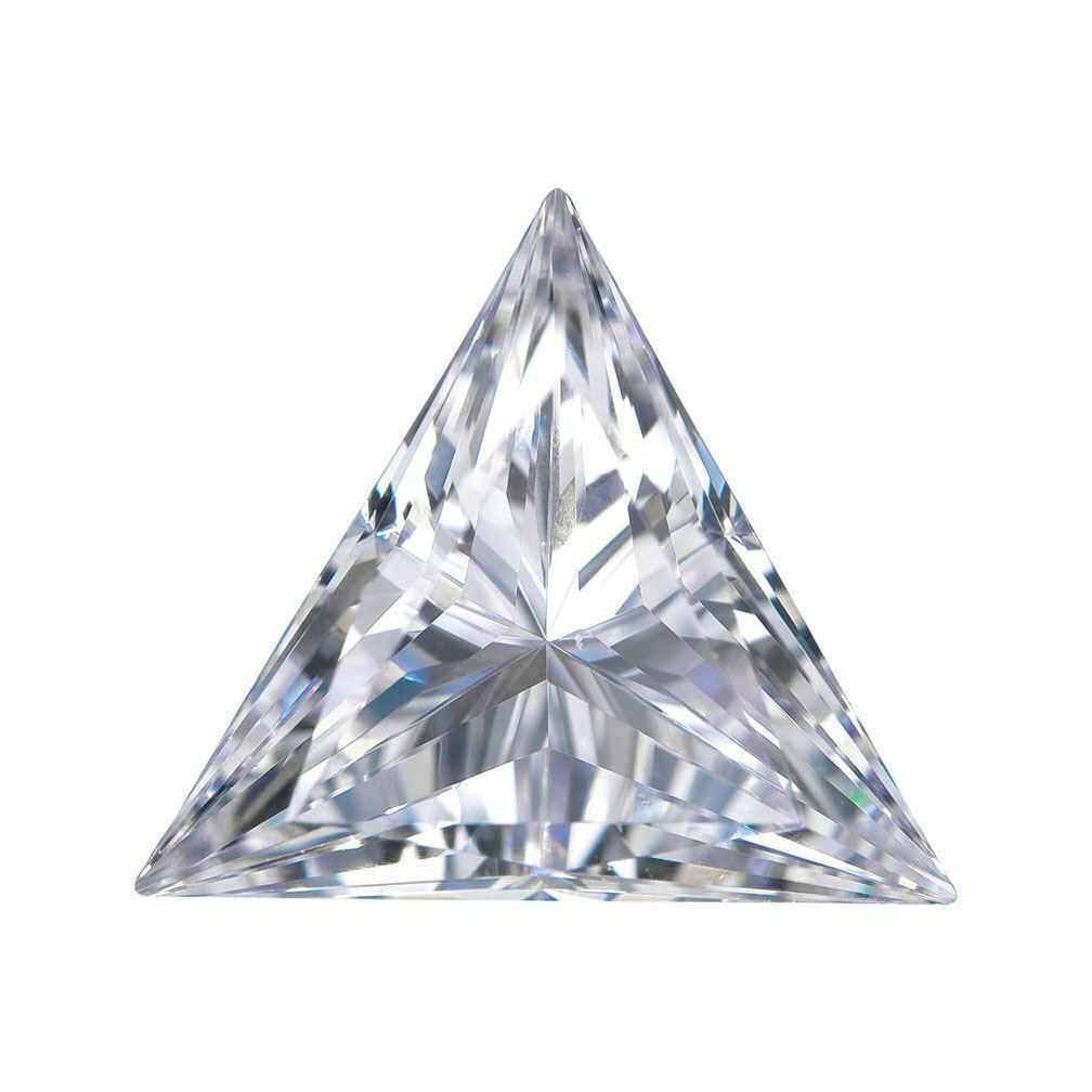 2 Carat Loose Moissanite White D Color TL 8mm VVS Certificate Triangle 8x8mm Sol - Syzjewelry