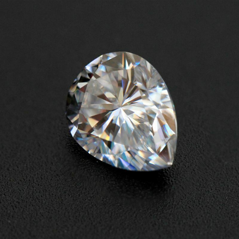 4/5 Carat Loose Moissanite White D Color Pear PE 7x5mm VVS Certificate Solid - Syzjewelry