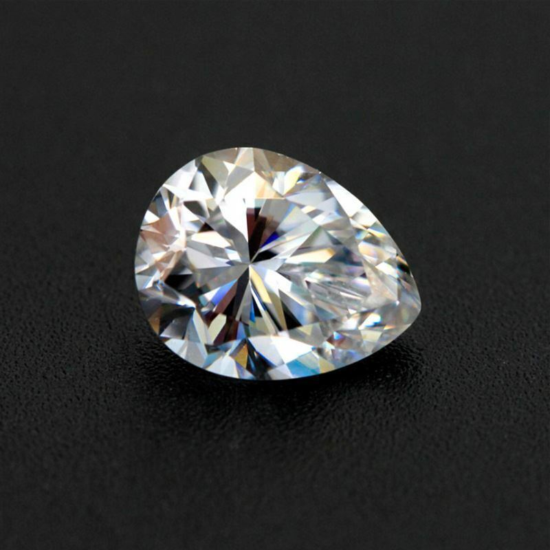 1/3 Carat Loose Moissanite White D Color Pear PE 4x3mm VVS Certificate - Syzjewelry