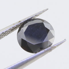 Round 8mm Black Color loose moissanite 2 Carat RD 8x8mm - Syzjewelry