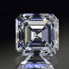 2.2 Carat Asscher Loose Moissanite White D Color VVS 7.5 mm Certificate 7.5x7.5 - Syzjewelry