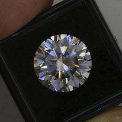 11 Carat Loose Moissanite White D Color RD 14.5mm VVS Certificate Round 14.5x14. - Syzjewelry