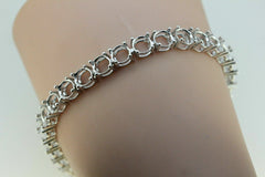 Sterling Silver Semi Mount Tennis Bracelet Setting Round RD 7x7mm 6210B - Syzjewelry