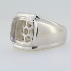 Sterling silver Semi Mount Ring Setting Cushion CU 13x10.5x8mm sz 11 - Syzjewelry