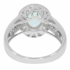 Sterling Silver Semi Mount Ring Setting Oval OV 8x6mm White Topaz PJC2357R - Syzjewelry