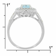 Sterling Silver Semi Mount Ring Setting Oval OV 8x6mm White Topaz PJC2357R - Syzjewelry